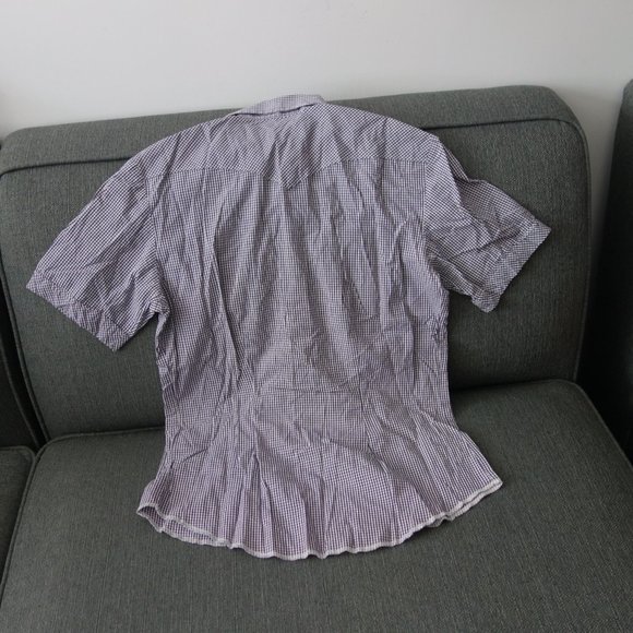 Diesel Checkered Short Sleeve Snap-In Button Down Size S - Picture 11 of 14